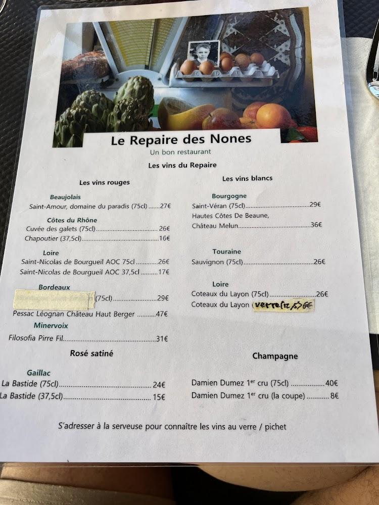 Le Repaire des Nones - Menu Image 3